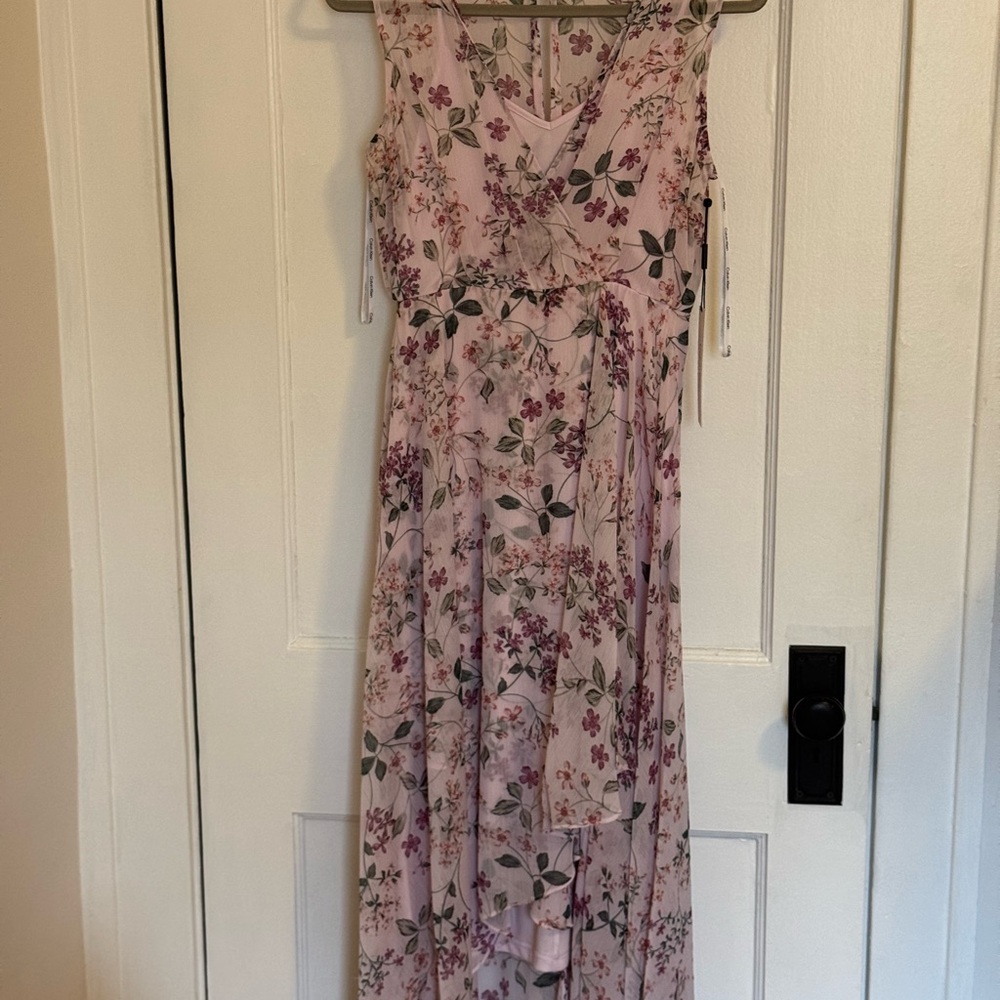 Pink Floral Sleeveless Dress - Calvin Klein